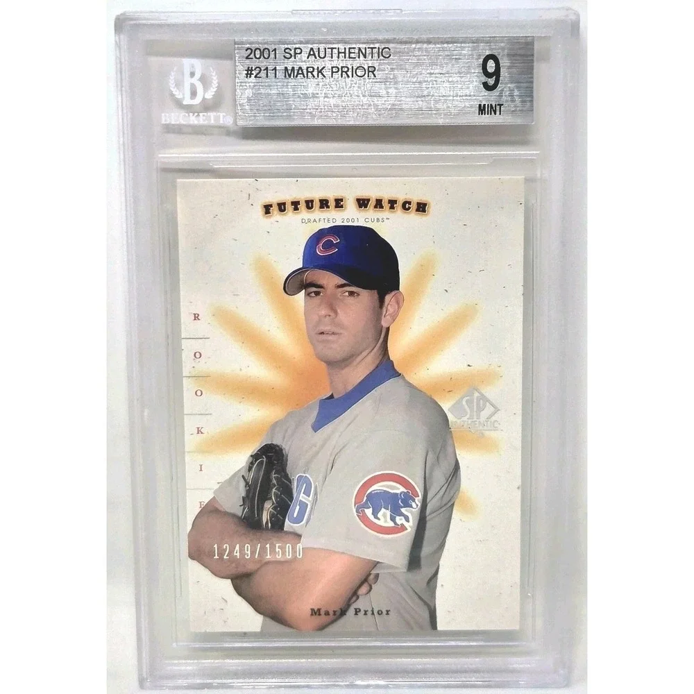 2001 SP Authentic - Future Watch Mark‎ Prior #211  #/1500 (RC) BGS 9 MINT Rookie